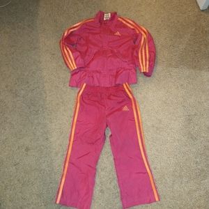 Adidas Hot Pink w/Orange Stripe 3T Jacket/Pants